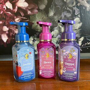 NEW 3-Pc Disney Bath & Body Works Princess Foaming Hand Soaps bundle